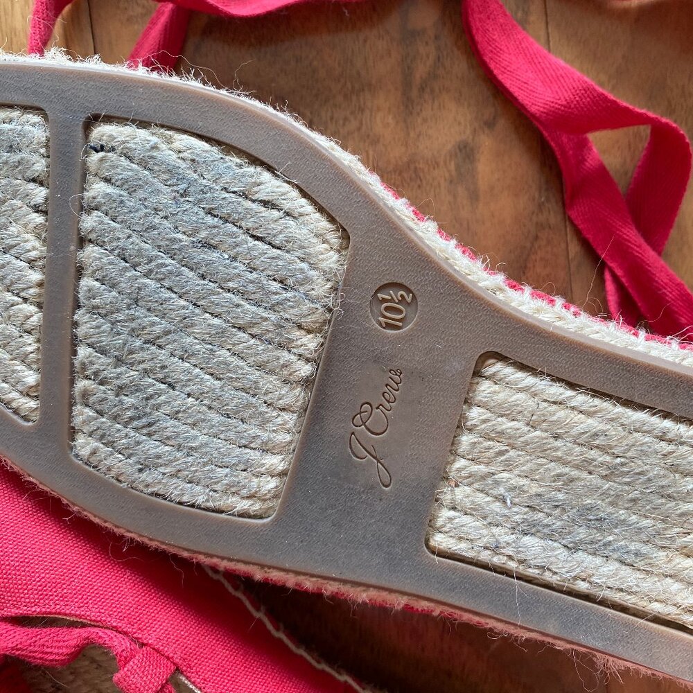 J Crew Canvas lace-up espadrille flats - Picture 4 of 5